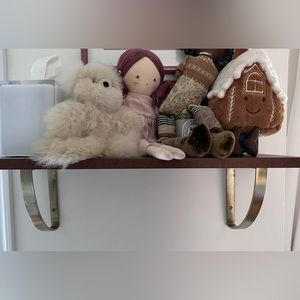 West Elm Linear wood shelf with Arch Brackets